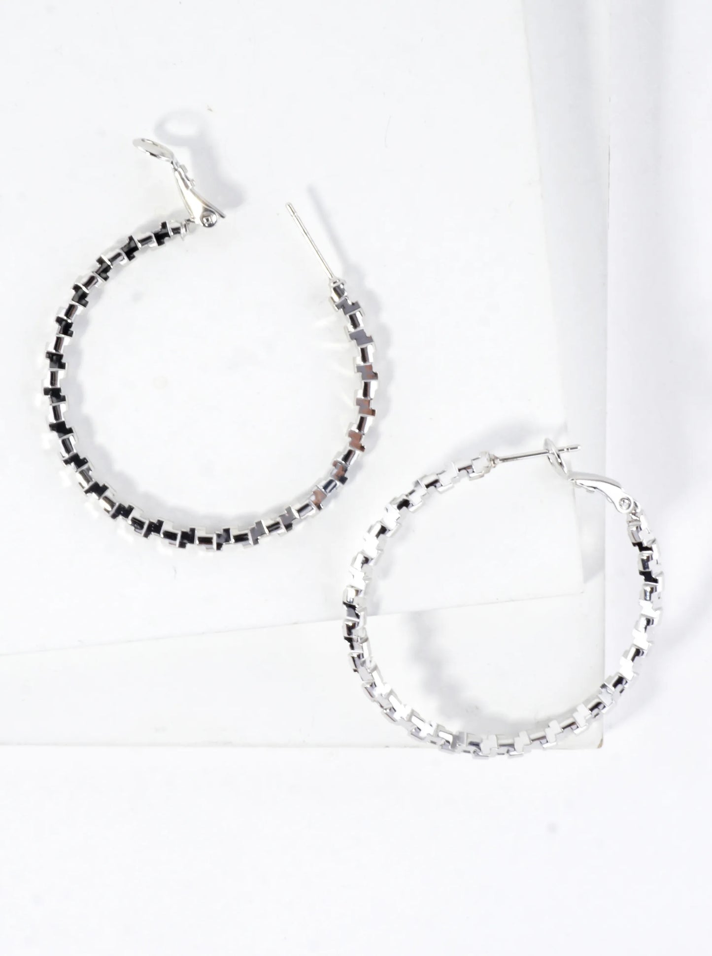 Twirl Texture Brass Hoop Earrings 1.5inch
