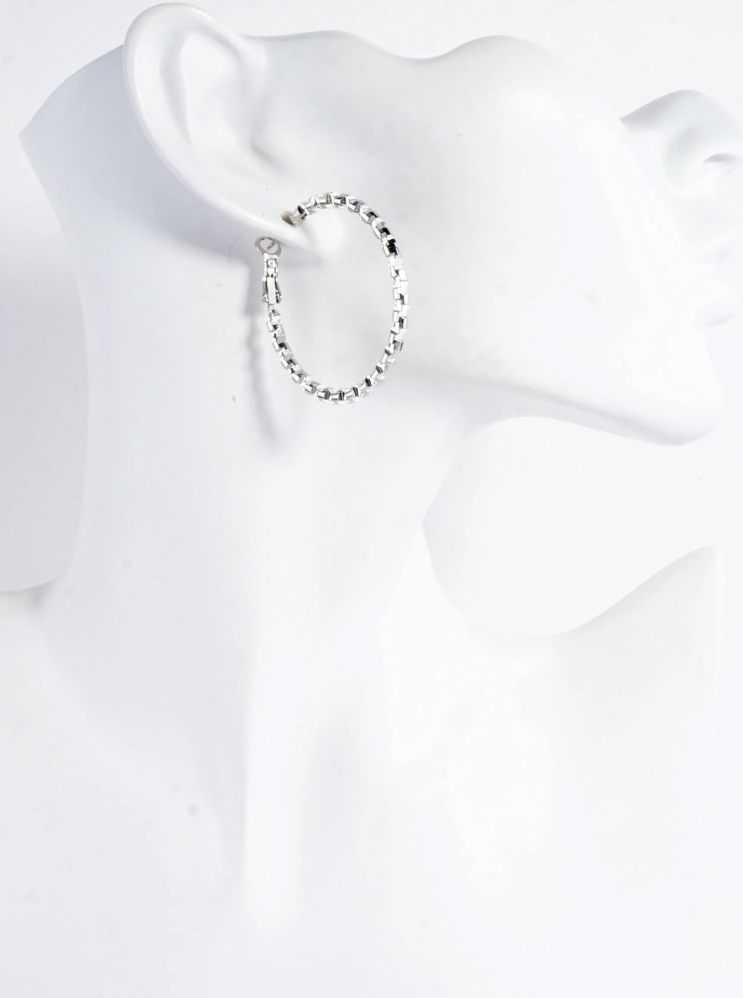 Twirl Texture Brass Hoop Earrings 1.5inch