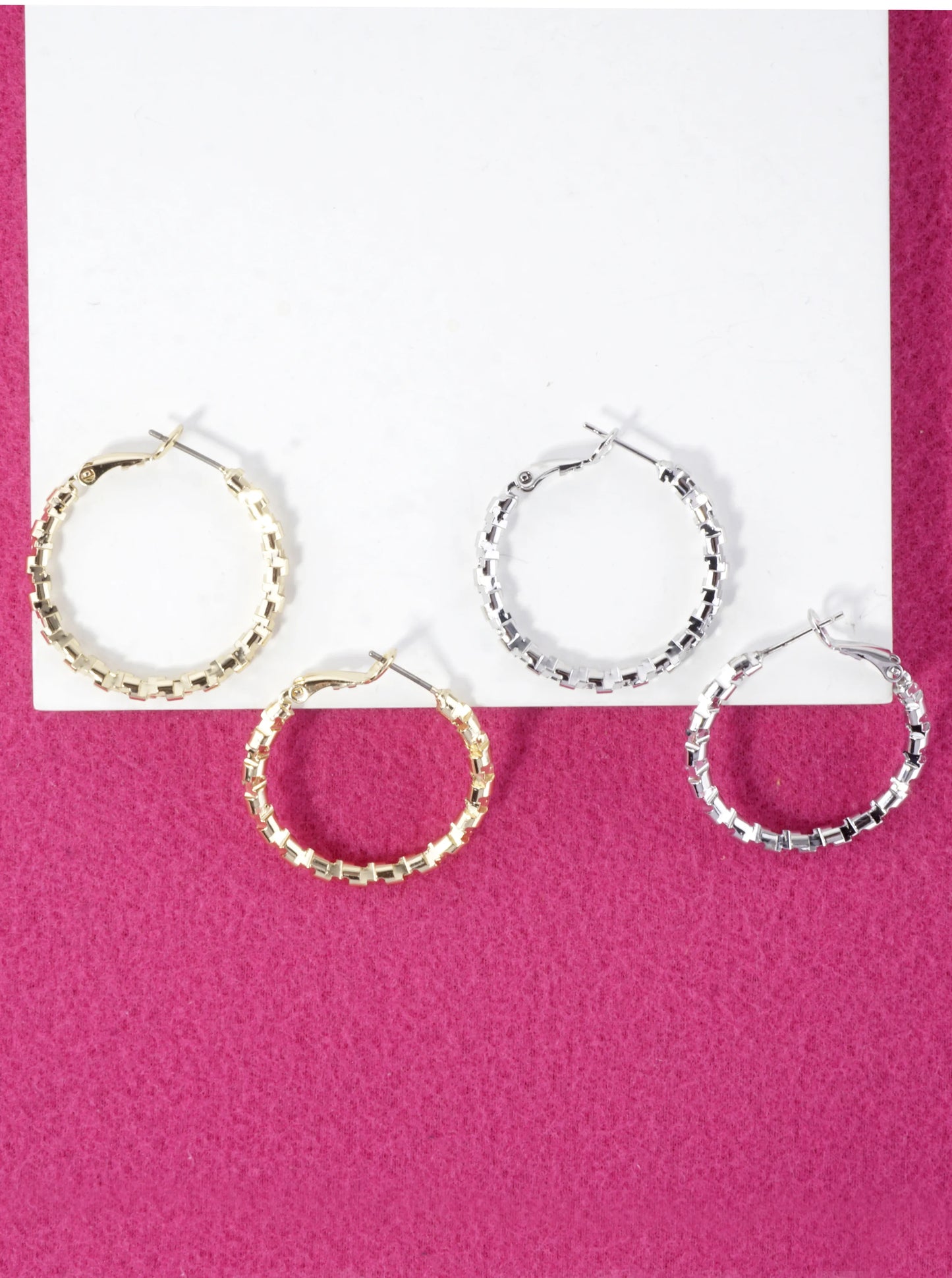 Twirl Texture Brass Hoop Earrings 1inch