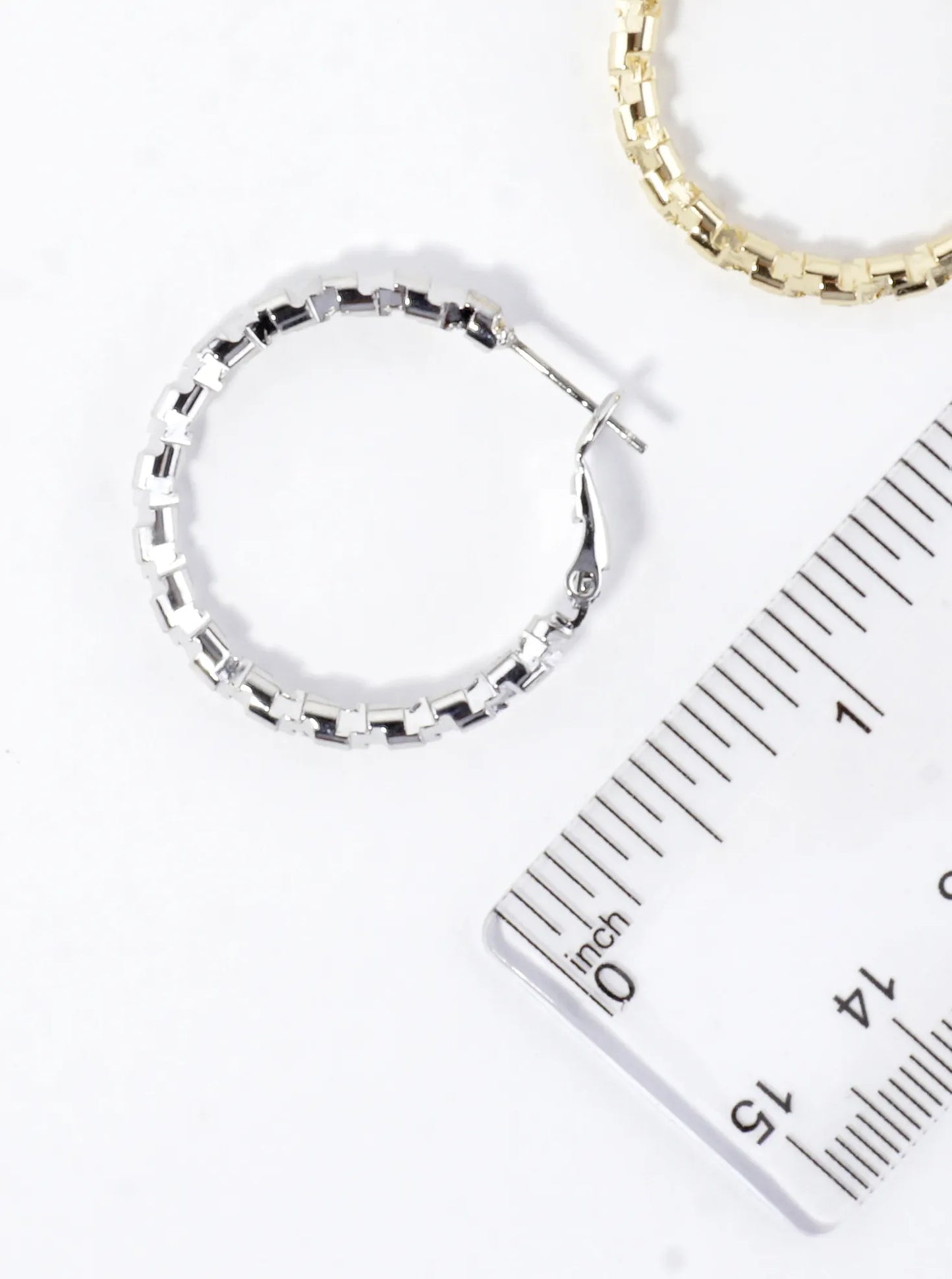 Twirl Texture Brass Hoop Earrings 1inch