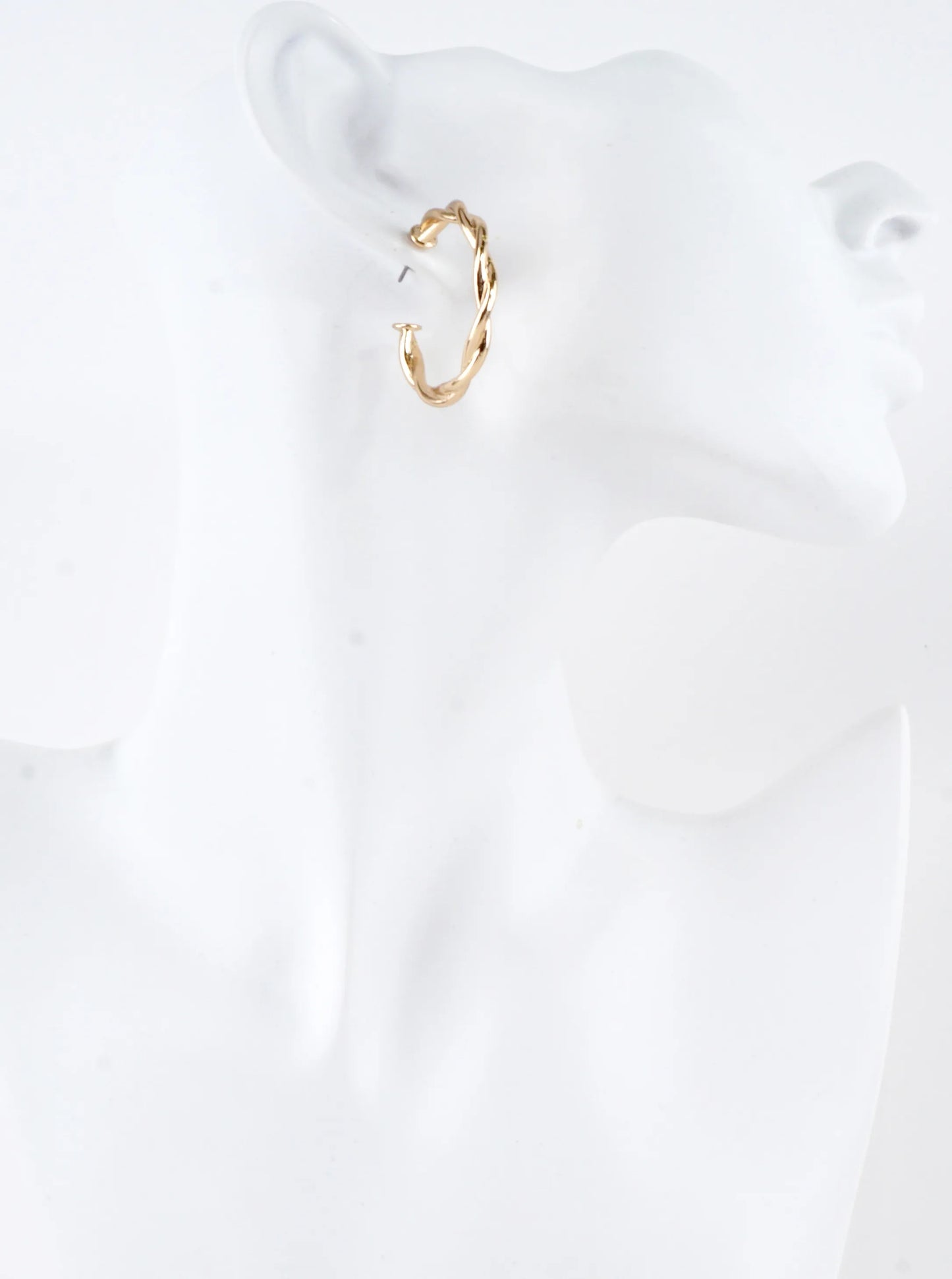 Twist Brass Wire Hoop Earrings