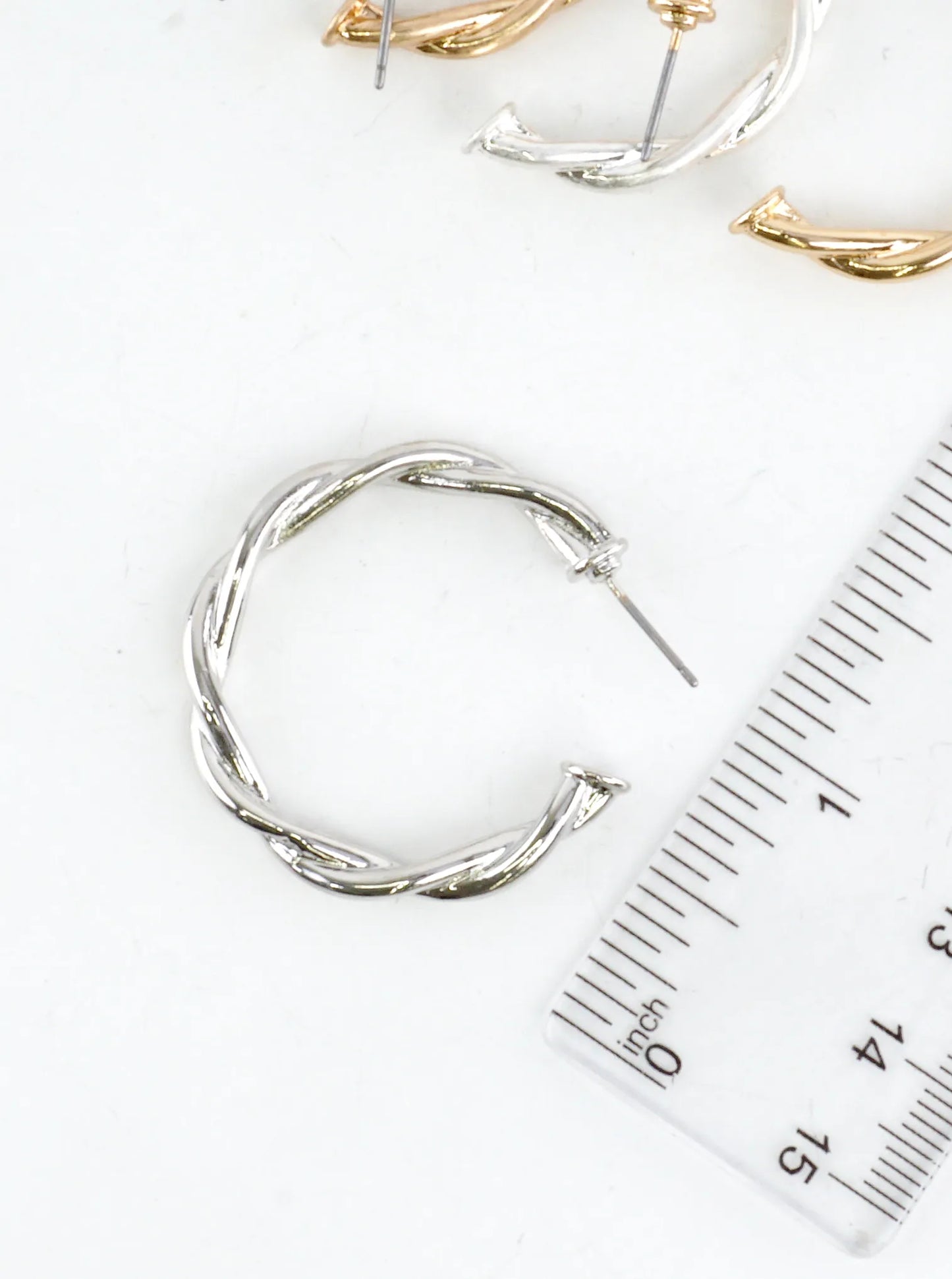 Twist Brass Wire Hoop Earrings