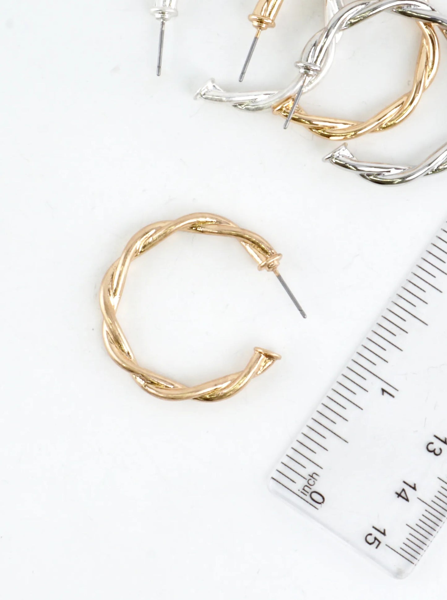 Twist Brass Wire Hoop Earrings