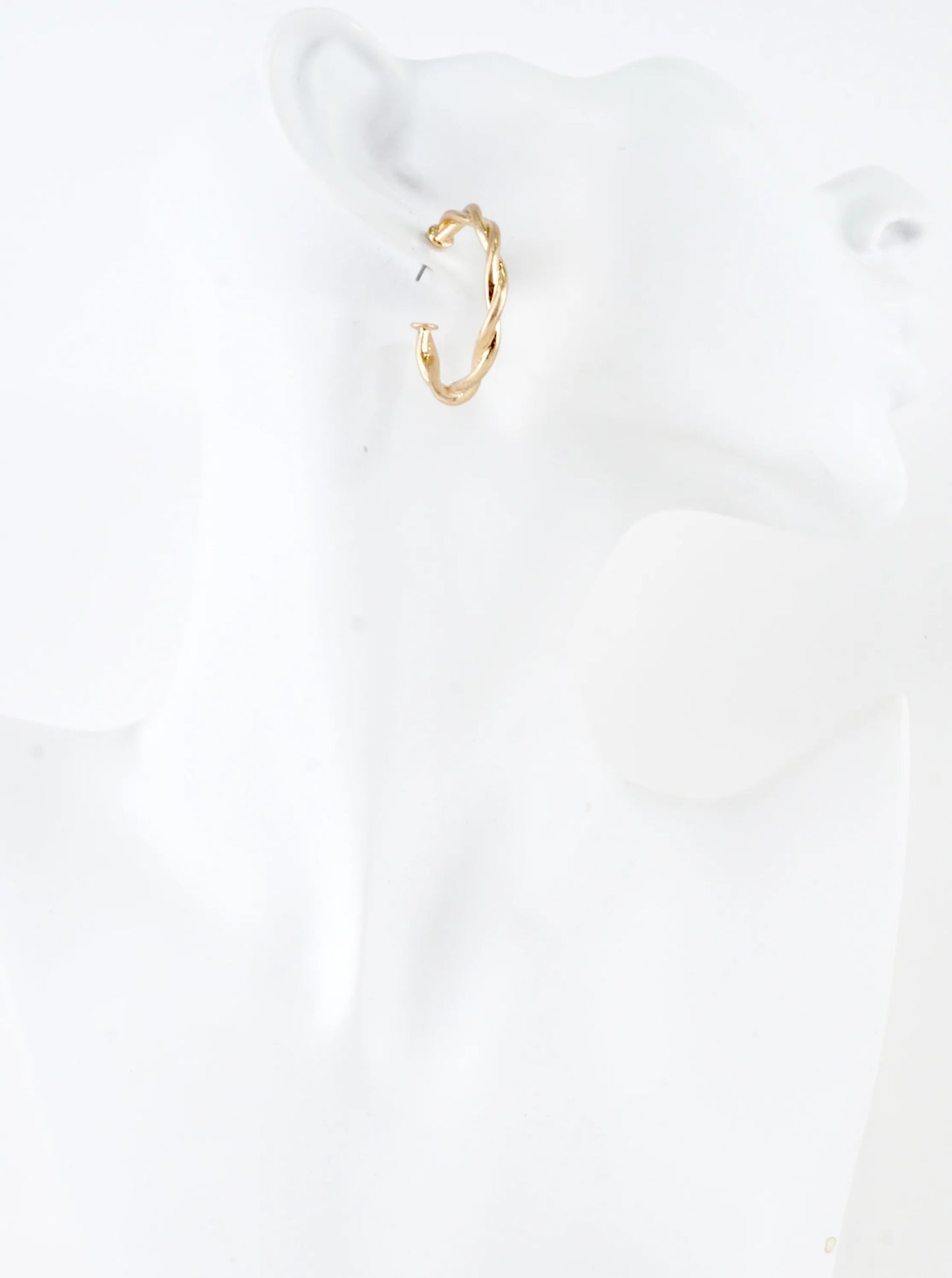 Twist Brass Wire Hoop Earrings