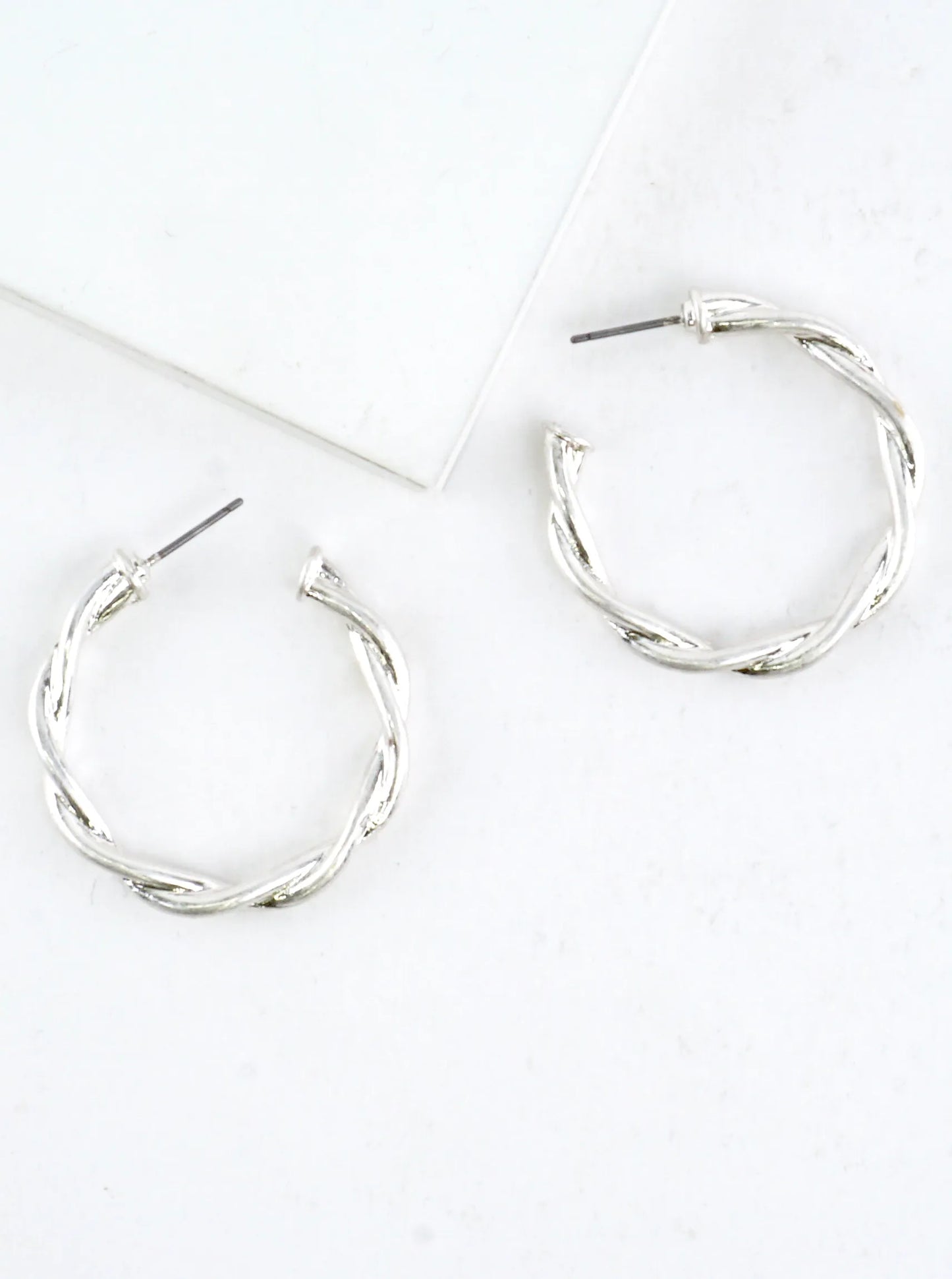 Twist Brass Wire Hoop Earrings