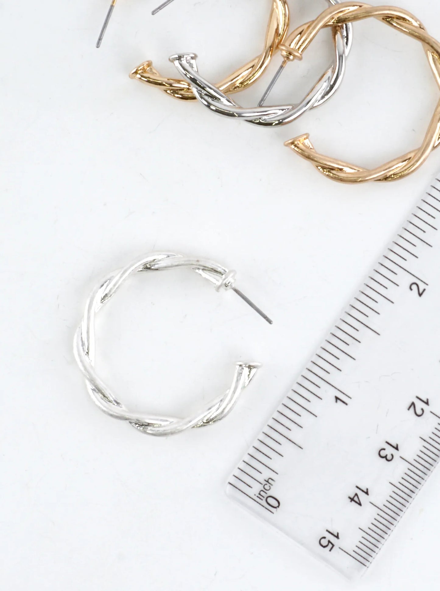 Twist Brass Wire Hoop Earrings