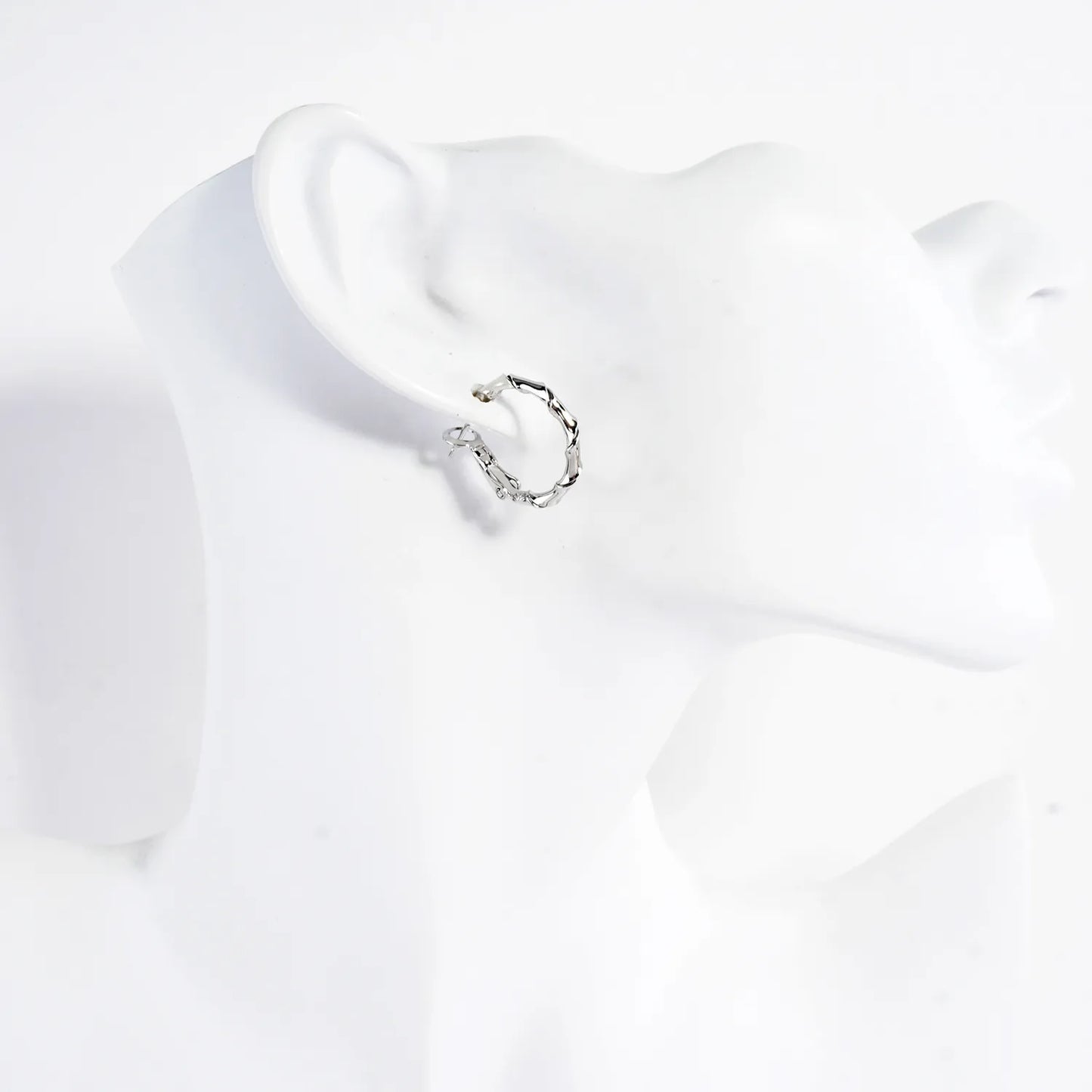 Twisted Brass Tiny Hoop Earrings