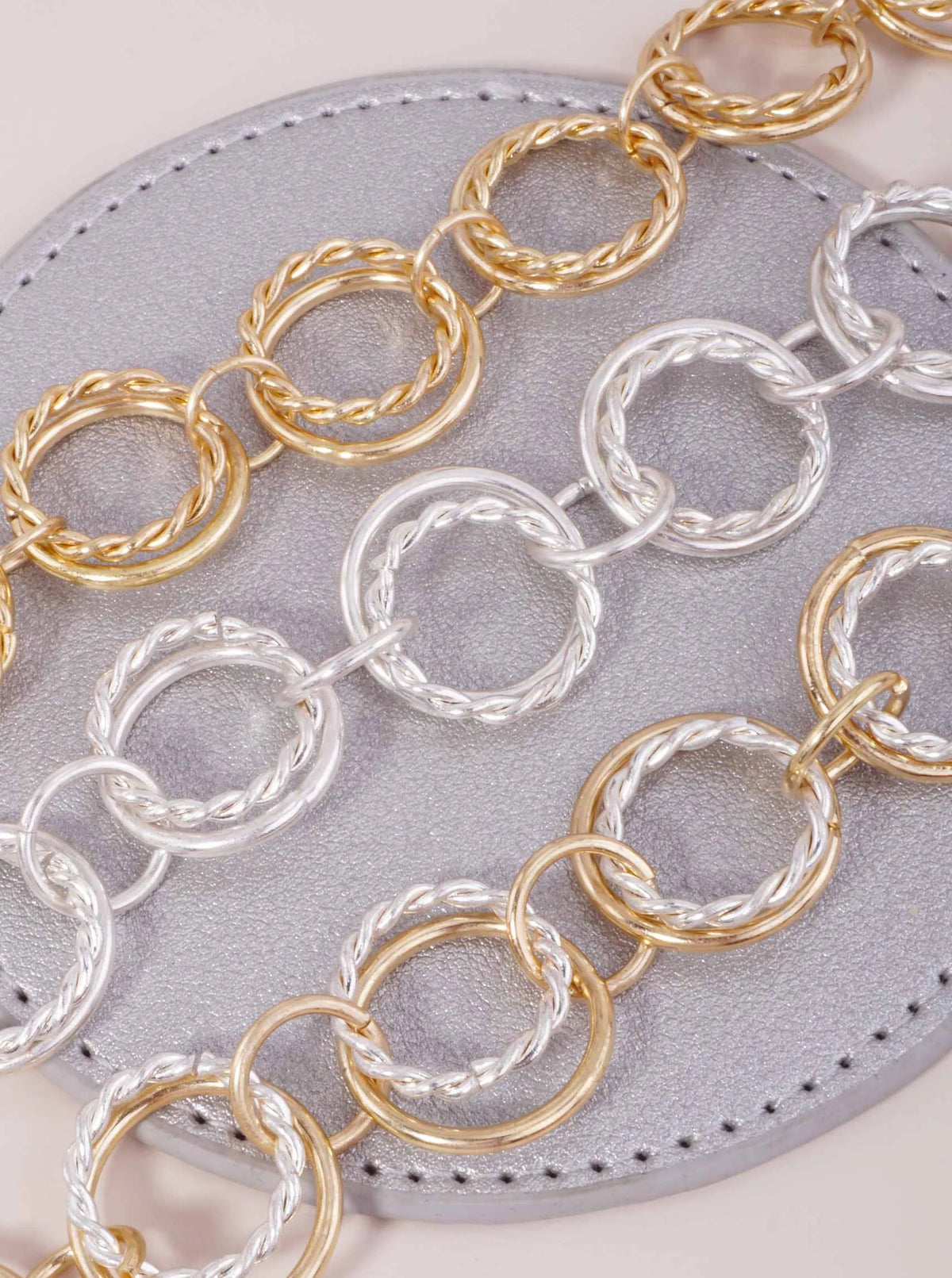 Twisted Double Circle Worn Toggle Bracelet