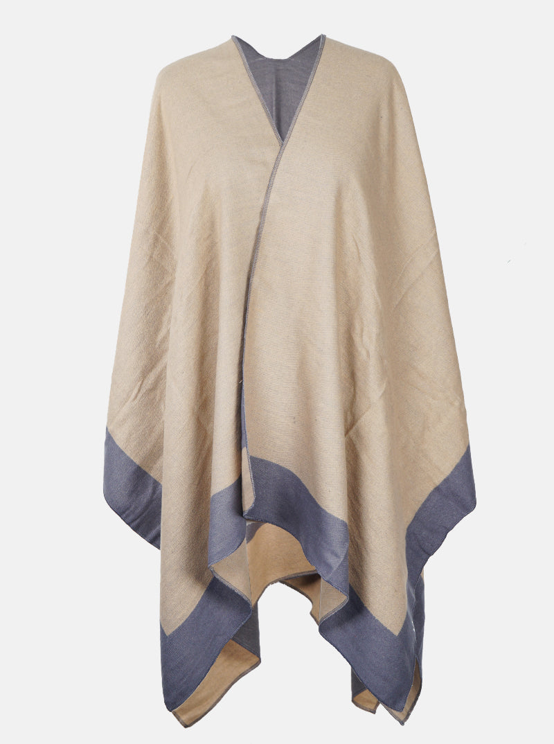Two-Tone Double Sided Basic Shawl