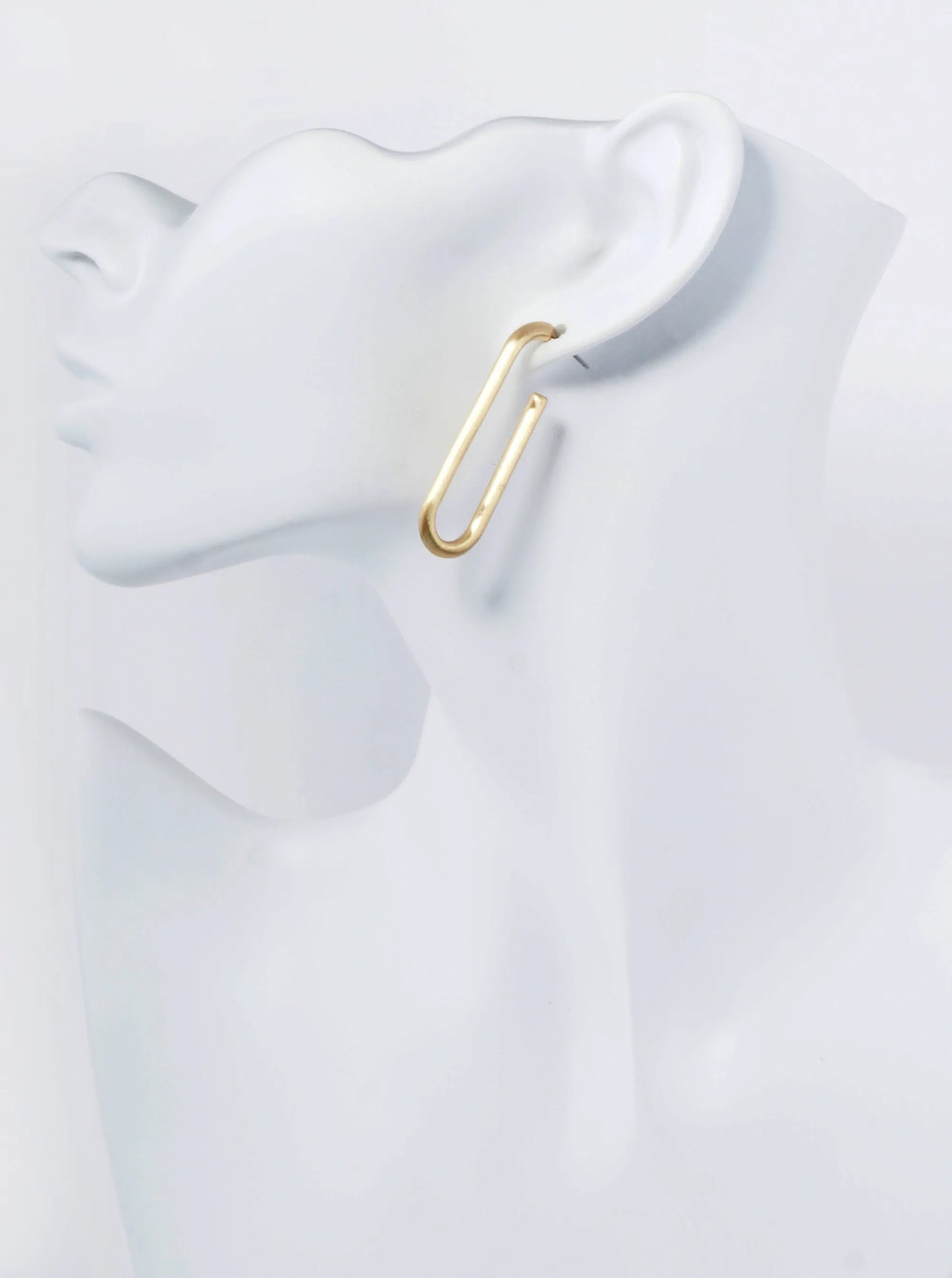 U Shape 45mm Geometric Metal Open Hoop Earrings