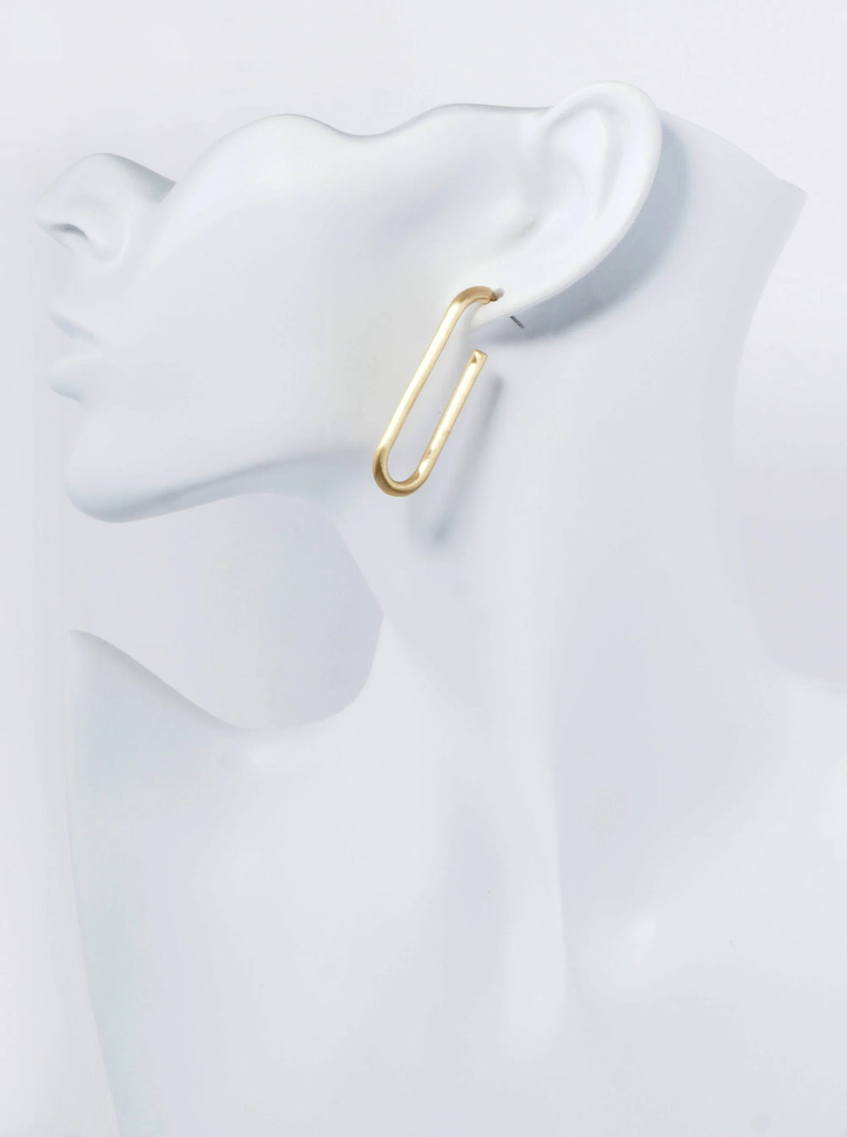 U Shape 45mm Geometric Metal Open Hoop Earrings