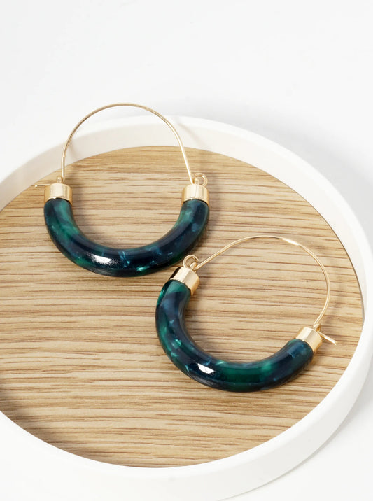 U Shape Acetate Drop Earrings