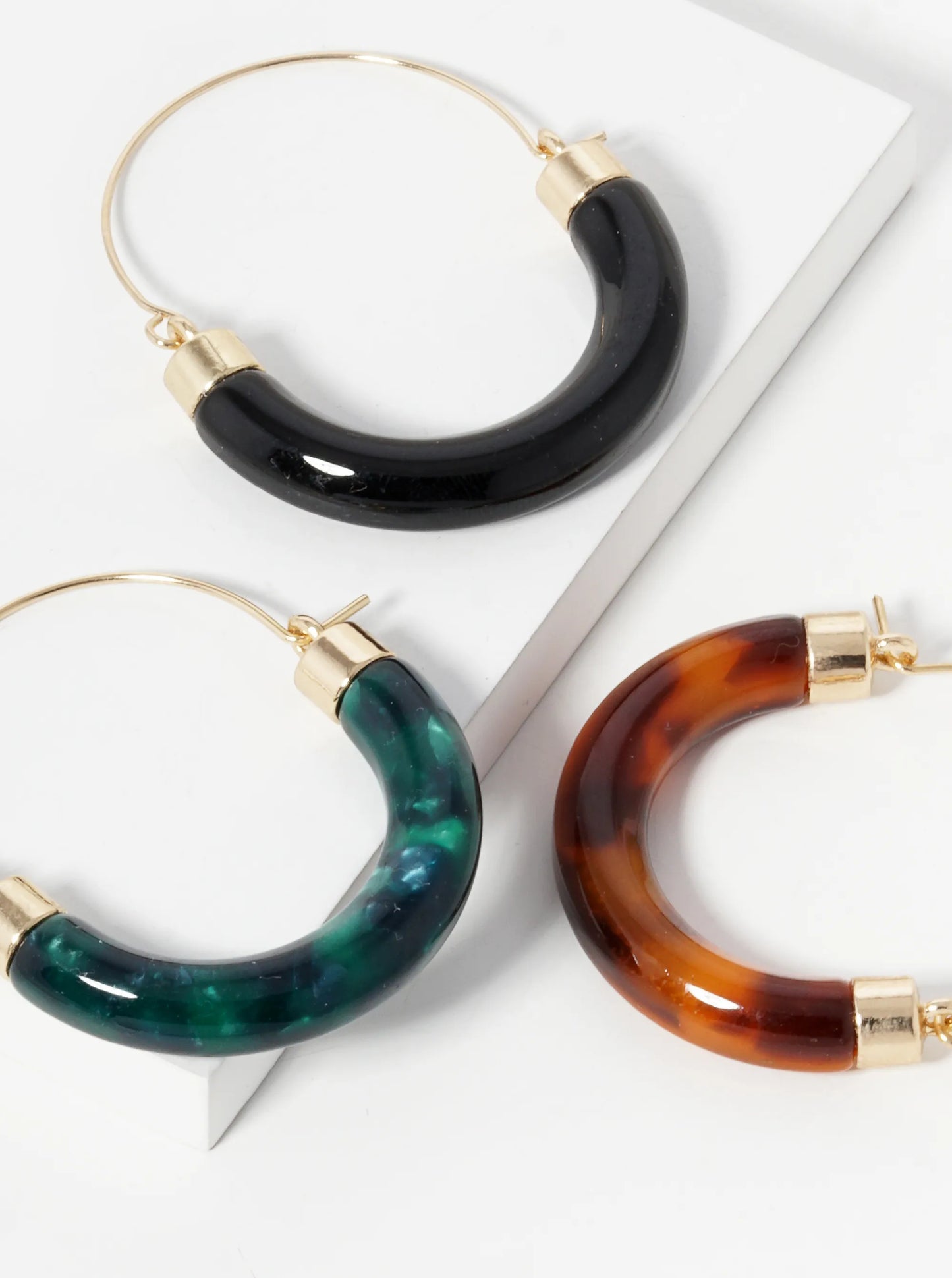 U Shape Acetate Drop Earrings