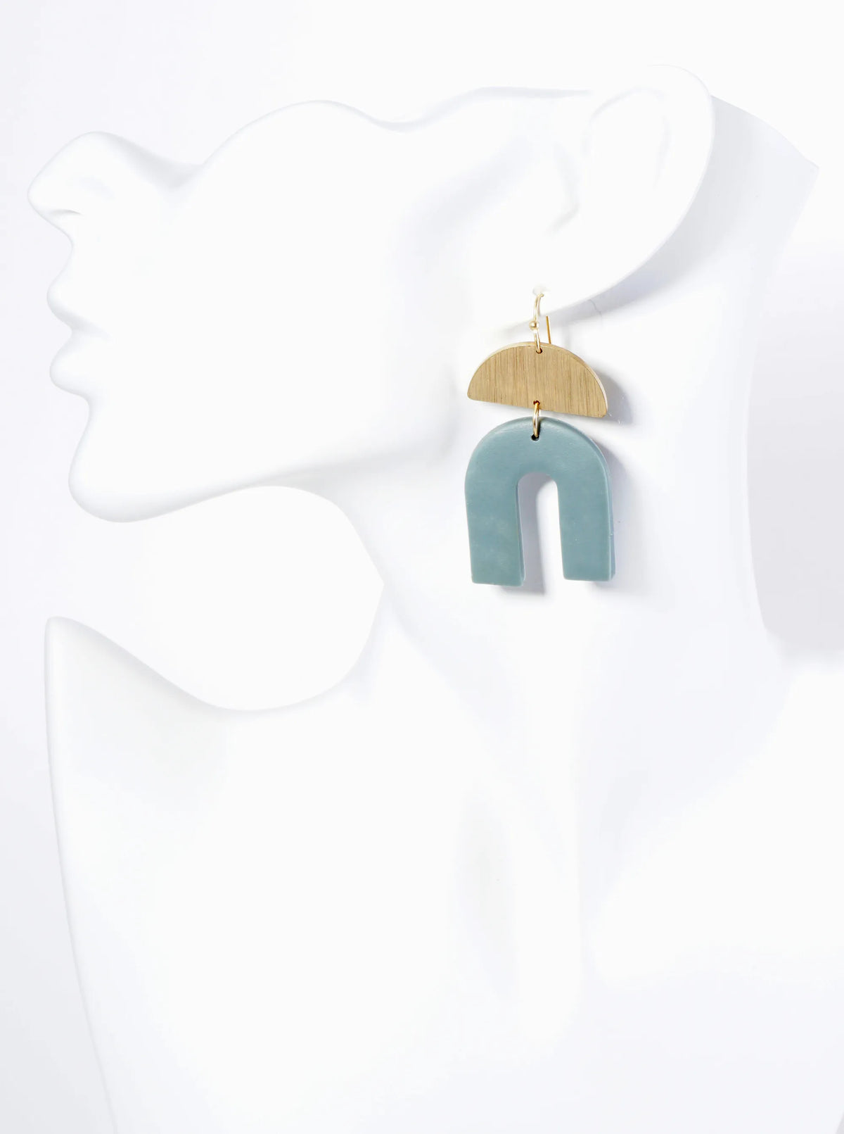 U Shaped Clay Drop Geometric Dangle Earrings