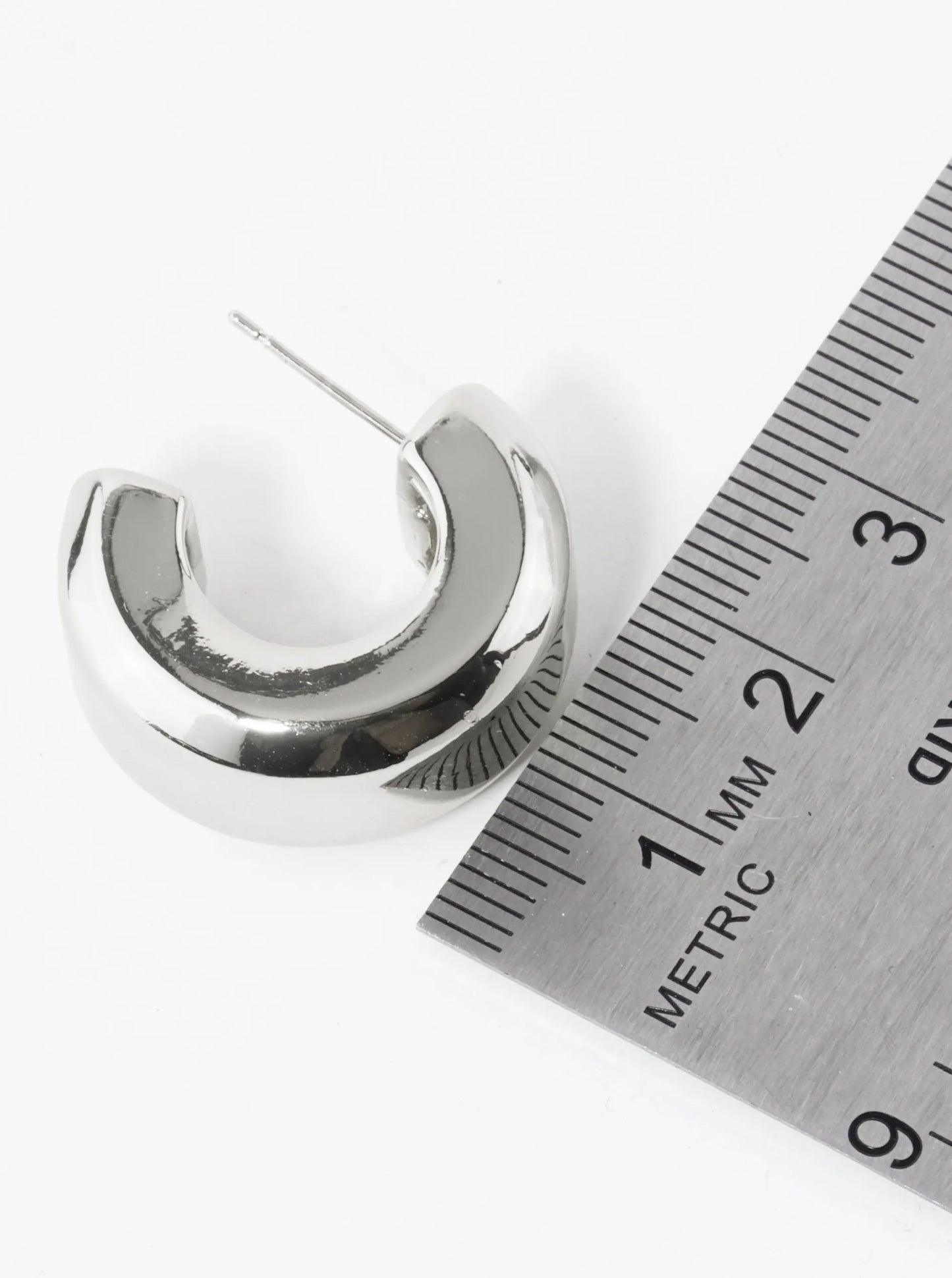 White Gold Dipped 25mm Bold Open Hoop Earrings