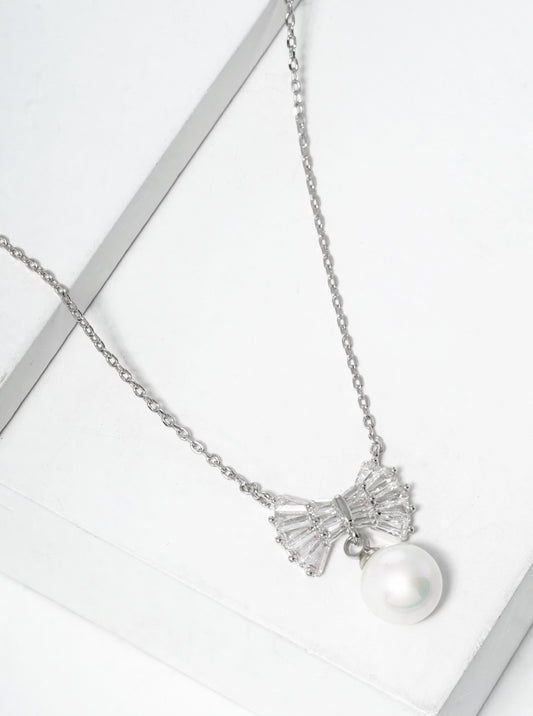 18K Gold Dipped CZ Pave Heart Pendant Necklace