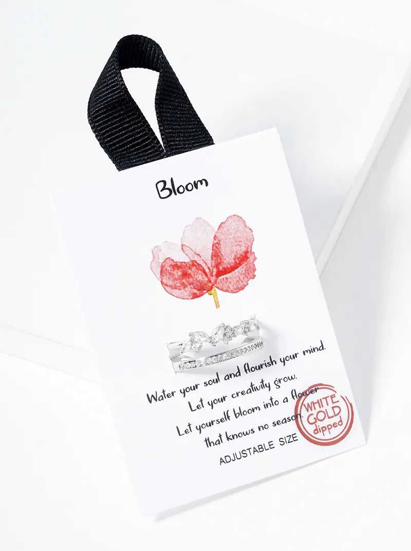 18k Gold Dipped CZ Pave Adjustable Ring