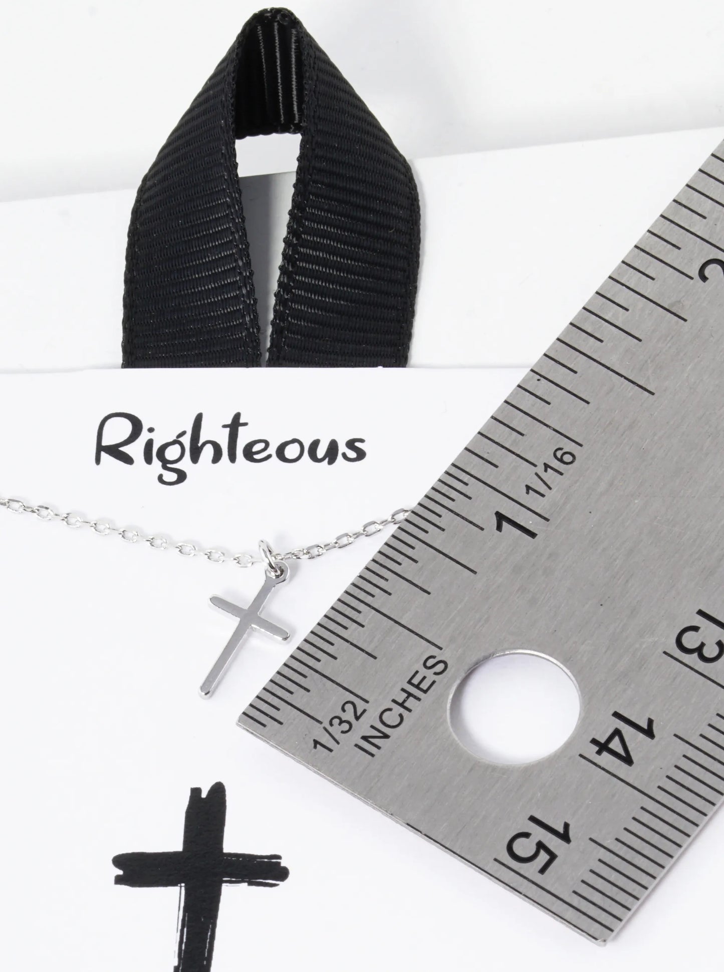 White Gold Dipped Dainty Cross Pendant Necklace