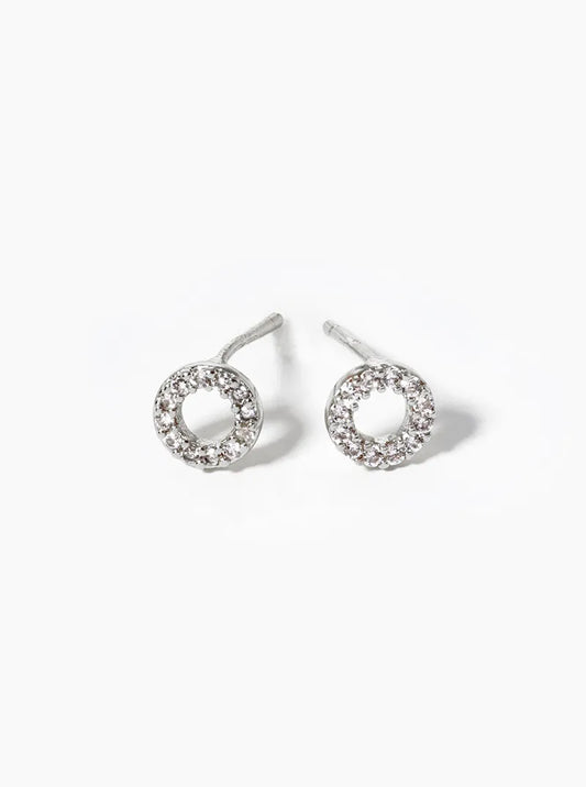18K Gold Dipped Micro Pave Set Cubic Zirconia 13mm Quatrefoil 925 Sterling Silver Post Stud Earrings