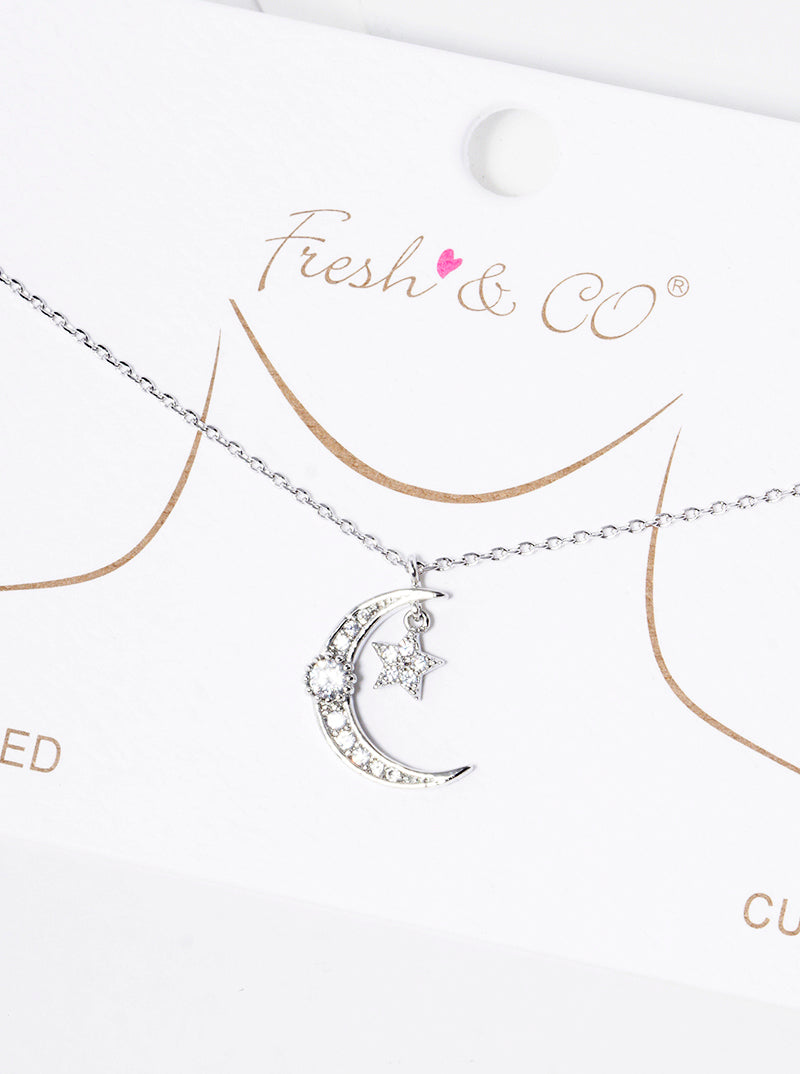 18k Gold Dipped CZ Pave Cross Pendant Delicate Necklace