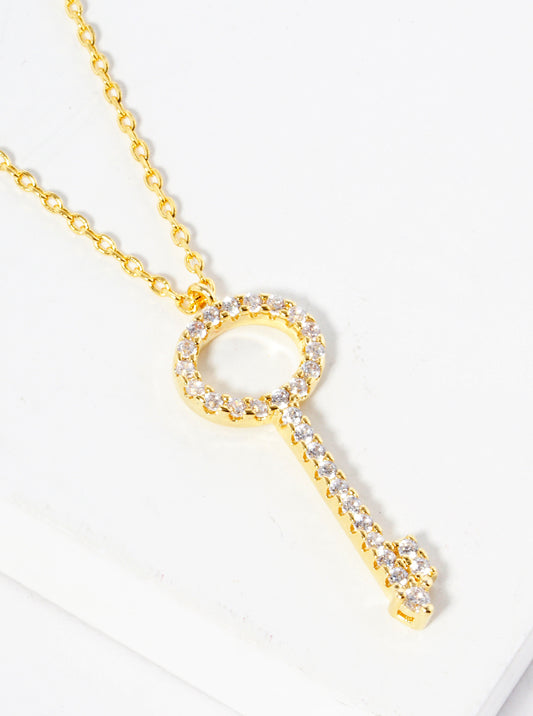 18k Gold Dipped CZ Pave Hamsa Pendant Delicate Necklace