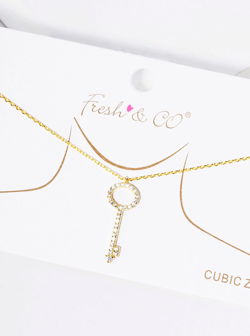 18k Gold Dipped CZ Pave Hamsa Pendant Delicate Necklace