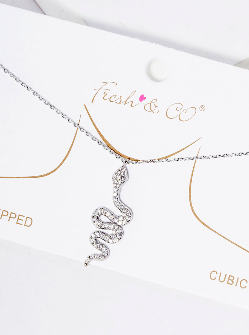 18k Gold Dipped CZ Pave Flower Pendant Delicate Necklace