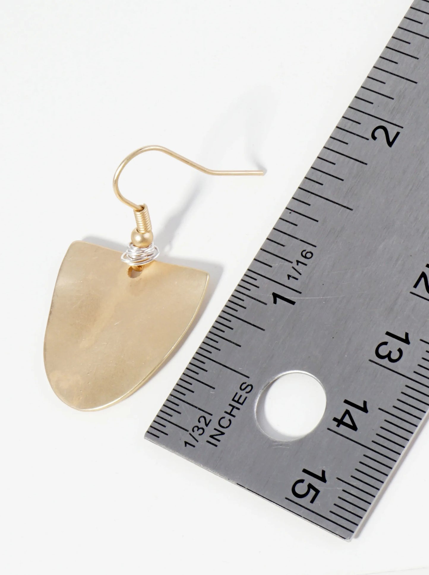 Wire Wrapped Semi-Circle Drop Geometric Earrings