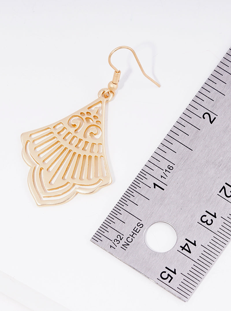 Wire Wrapped Metal Filigree Dangle Drop Earrings