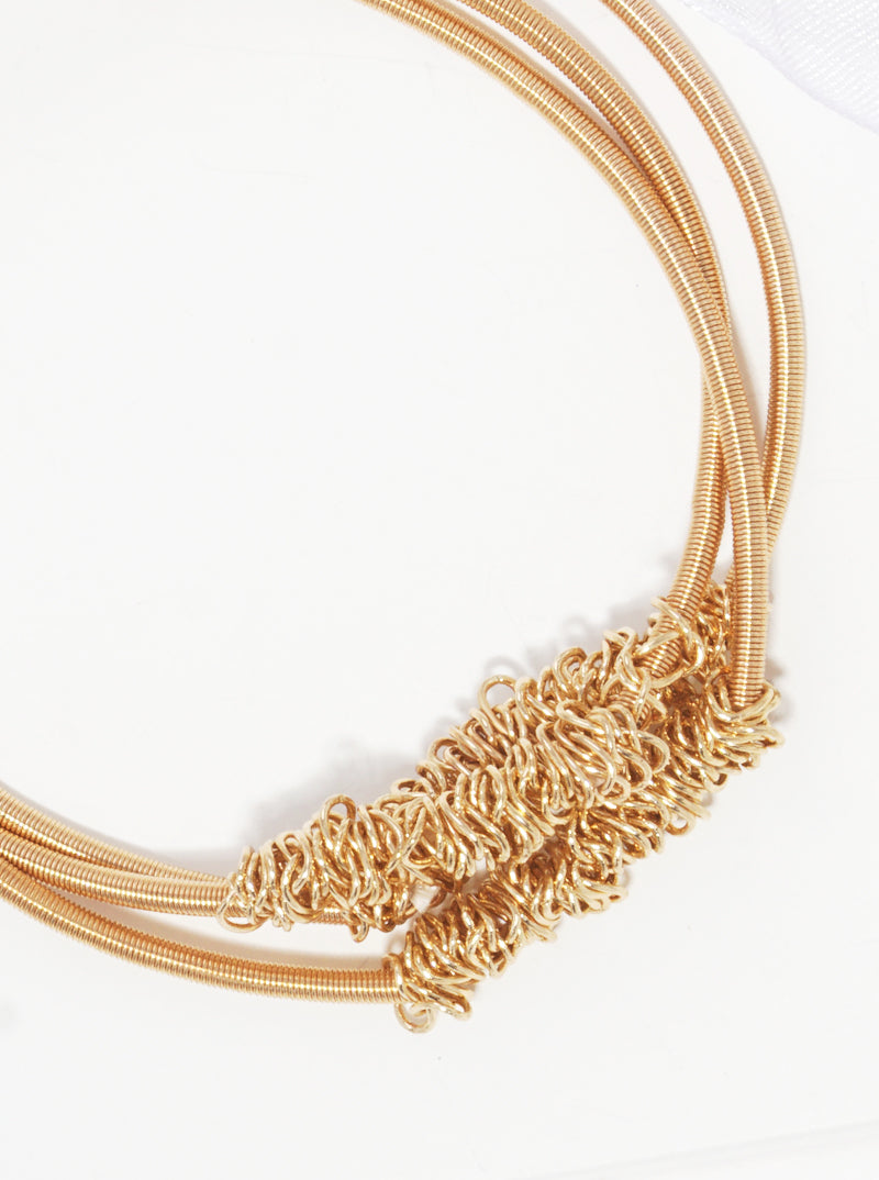 Wire Wrapped Spring Wire Stretch Stackable Bracelet