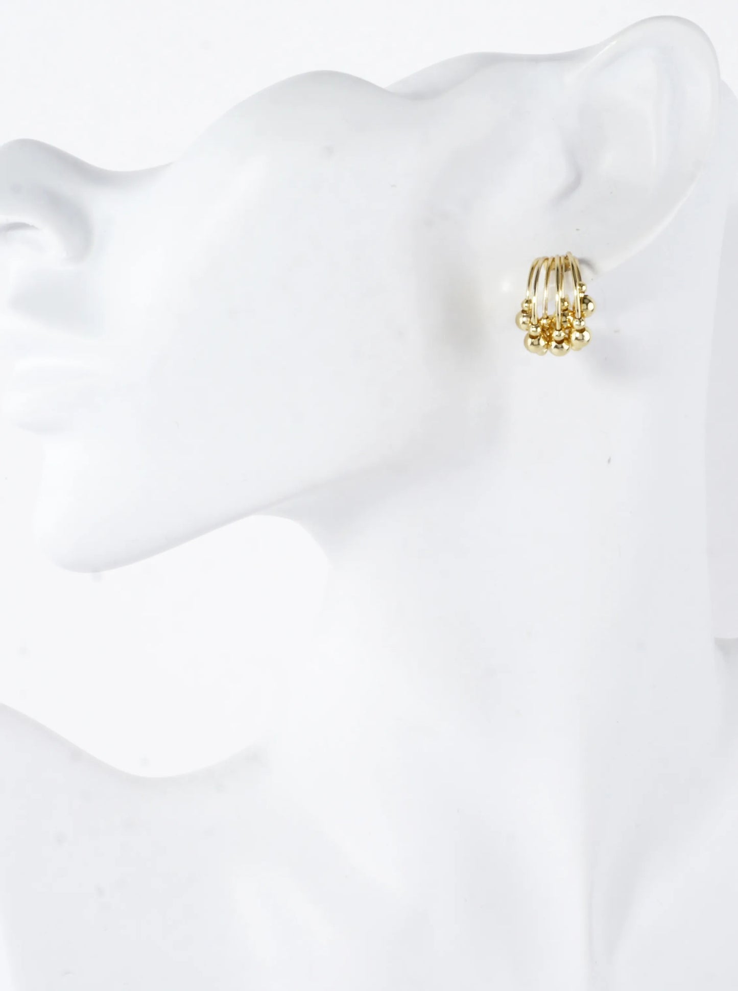 Wired Cluster Beads Hoop Earrings Small