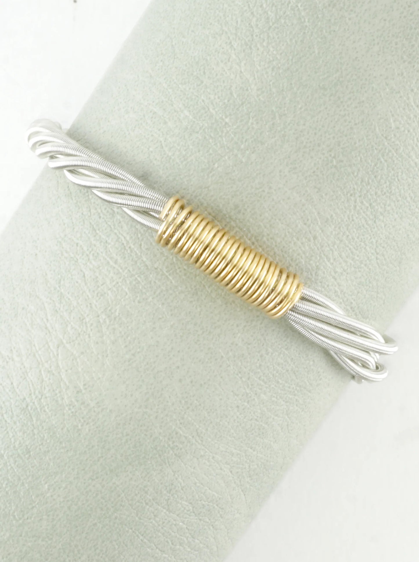 Wired In 2 Places Stretch Piano Wire Bracelet