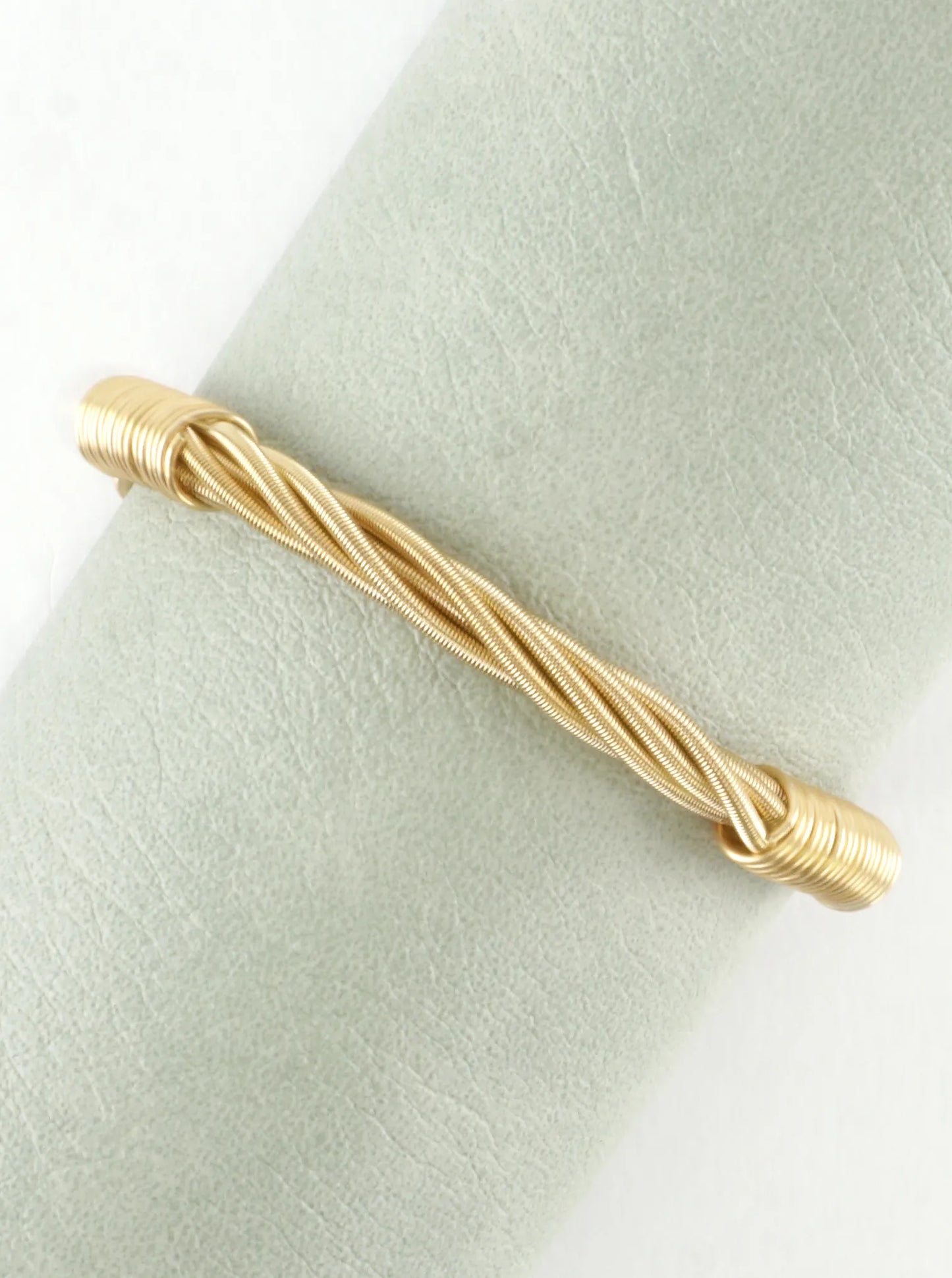 Wired In 3 Places Stretch Piano Wire Bracelet