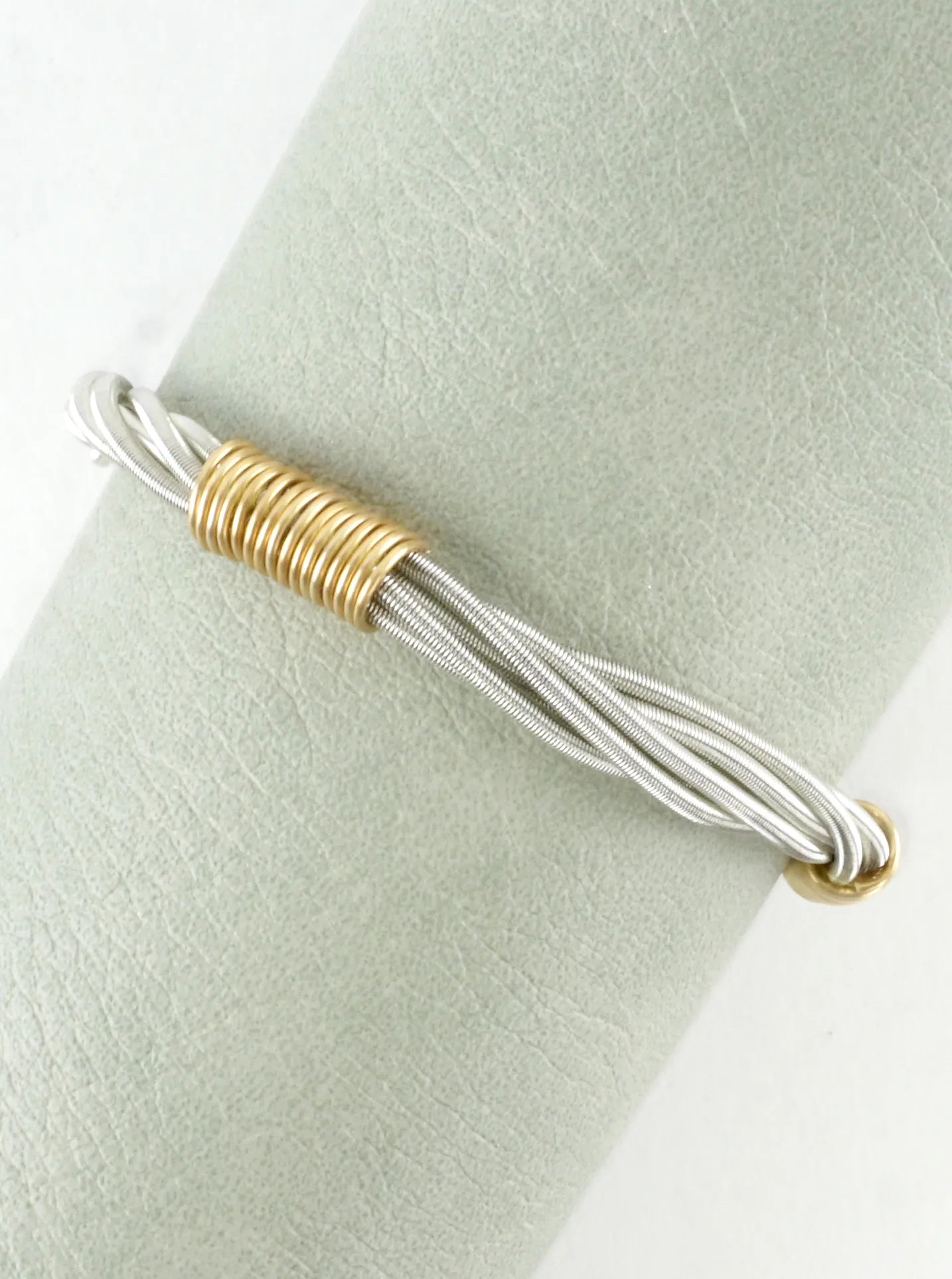 Wired In 3 Places Stretch Piano Wire Bracelet
