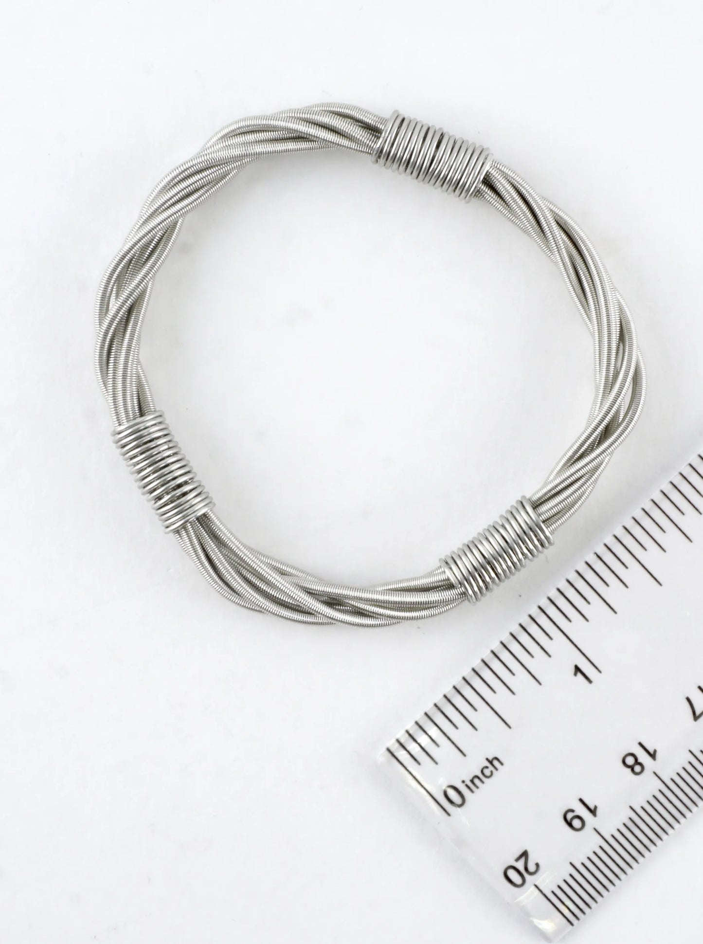 Wired In 3 Places Stretch Piano Wire Bracelet