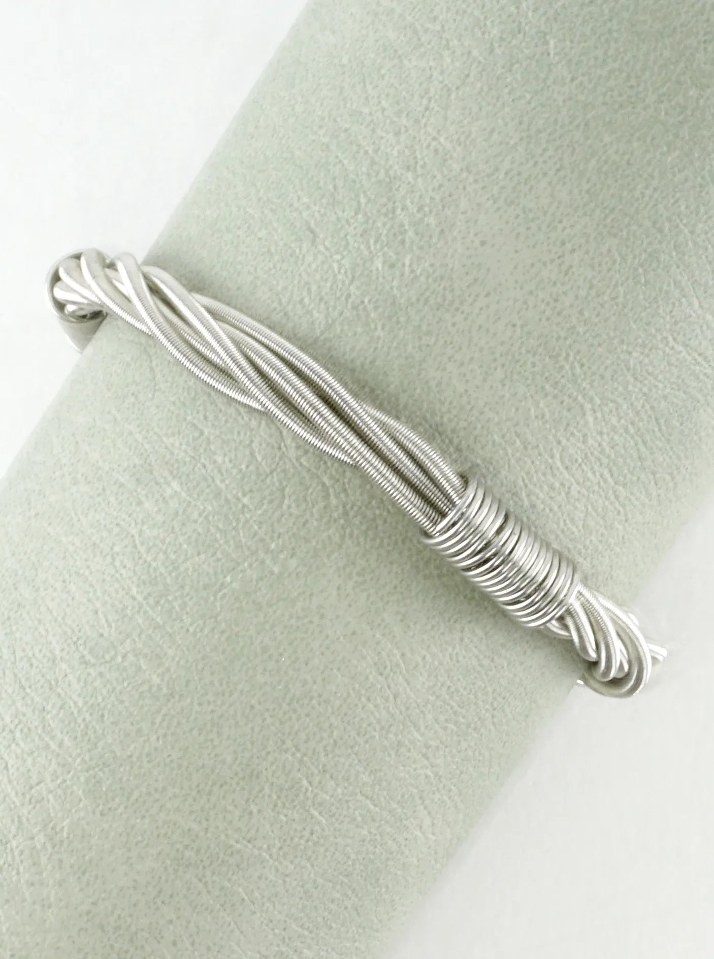 Wired In 3 Places Stretch Piano Wire Bracelet