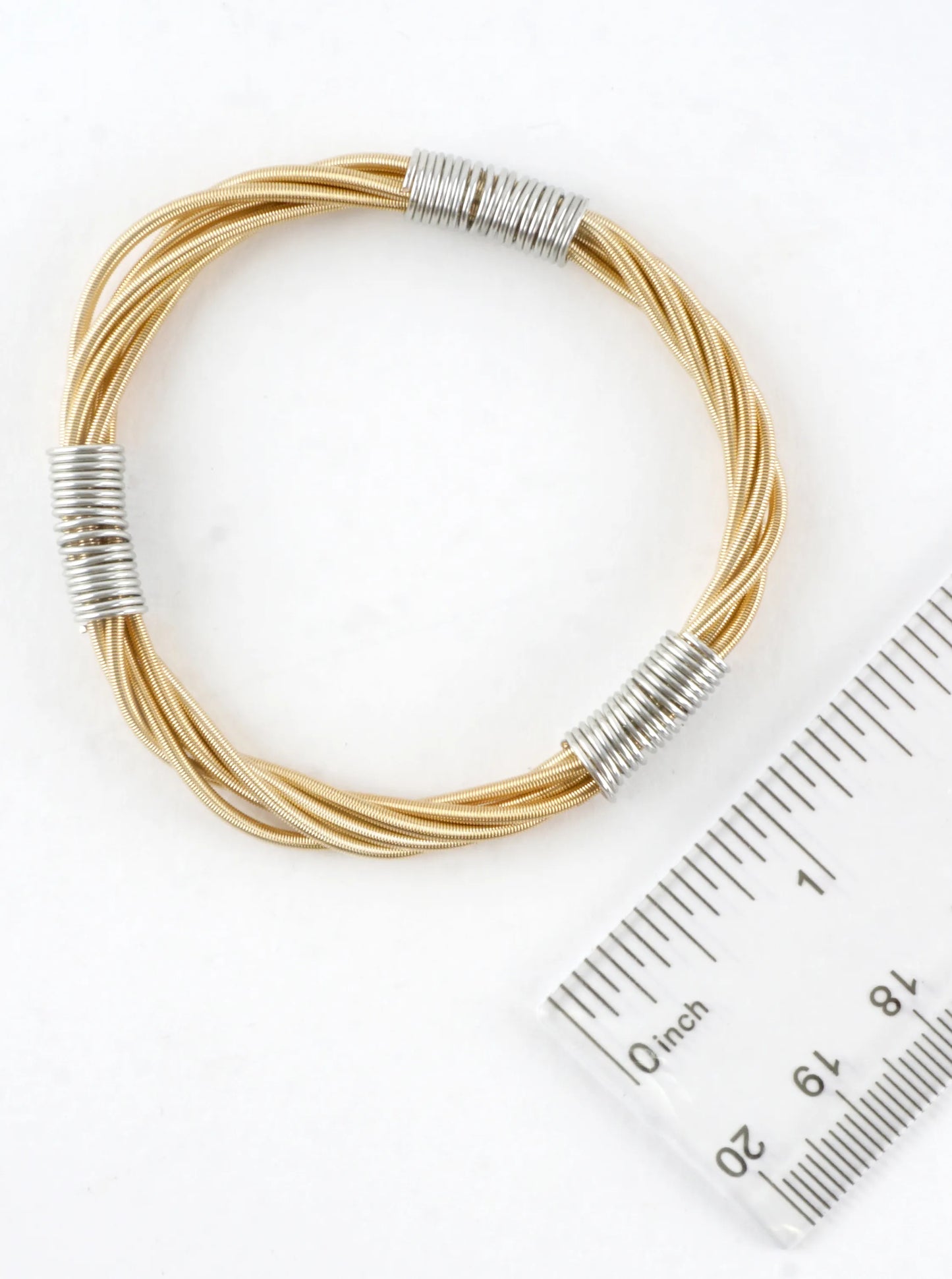 Wired In 3 Places Stretch Piano Wire Bracelet